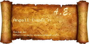Angeli Eugén névjegykártya